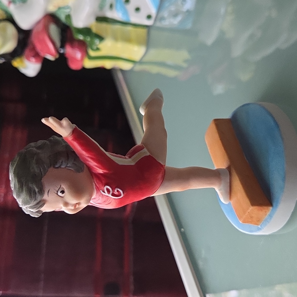 Vintage Campbell Soup Kid Gymnstics "Souper Steady" Figurine By Roman 1984